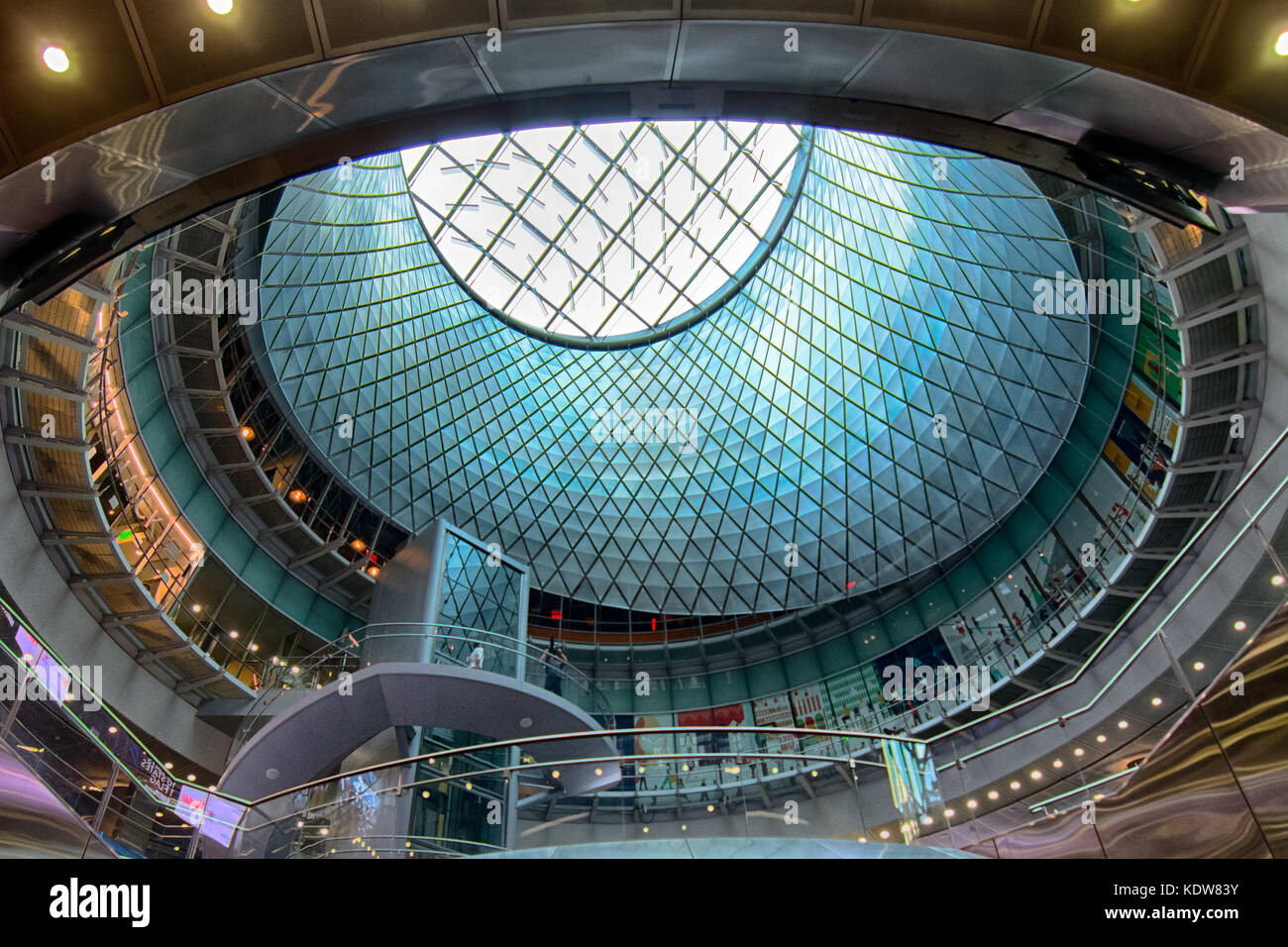 Interessante architektonische Elemente an der Fulton Street U-Bahn Station, Lower Manhattan, New York City, New York, USA Stockfoto