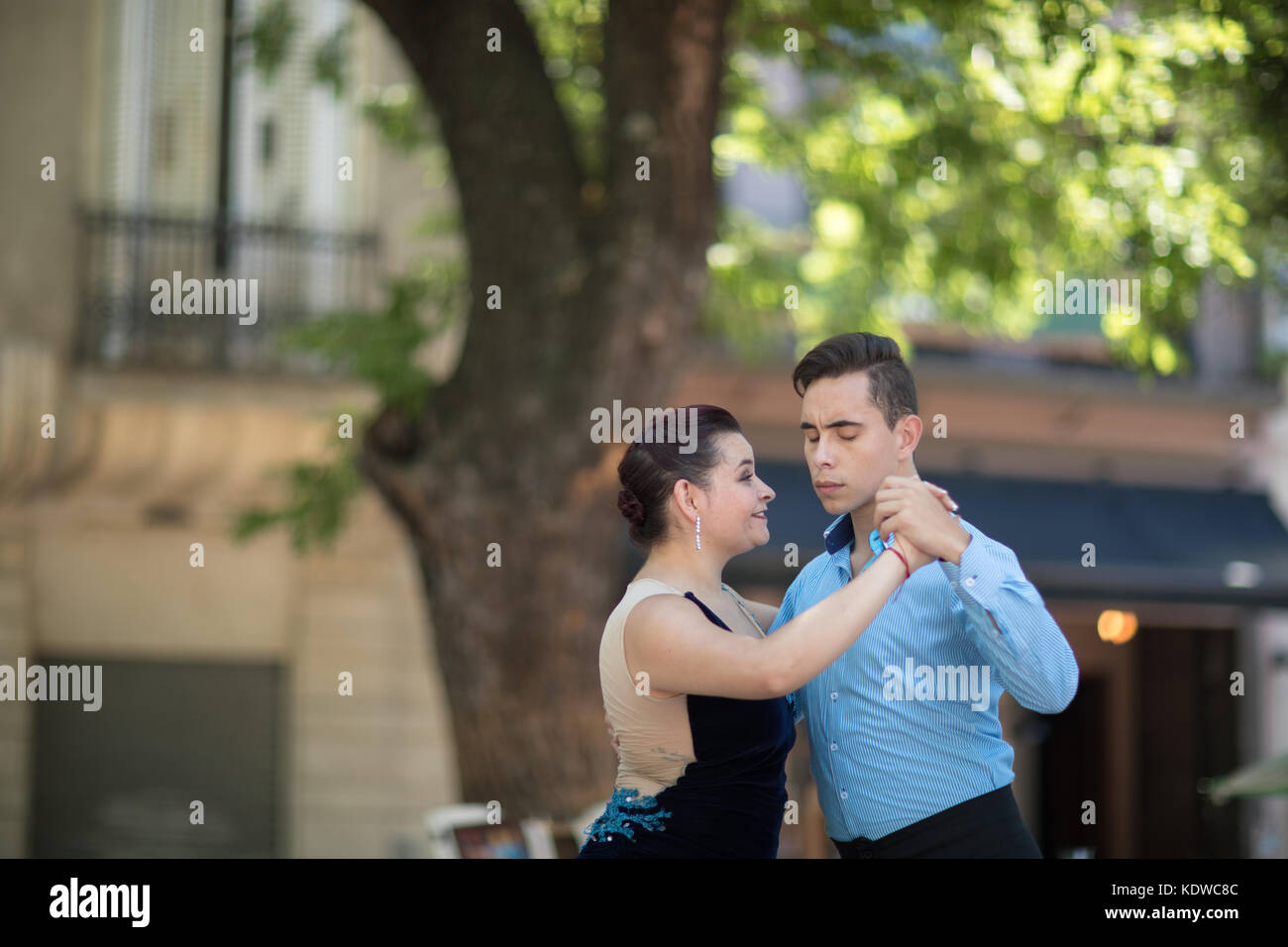 Tango Tänzer auf der Plaza Dorrego, St Elmo, Buenos Aires Stockfoto