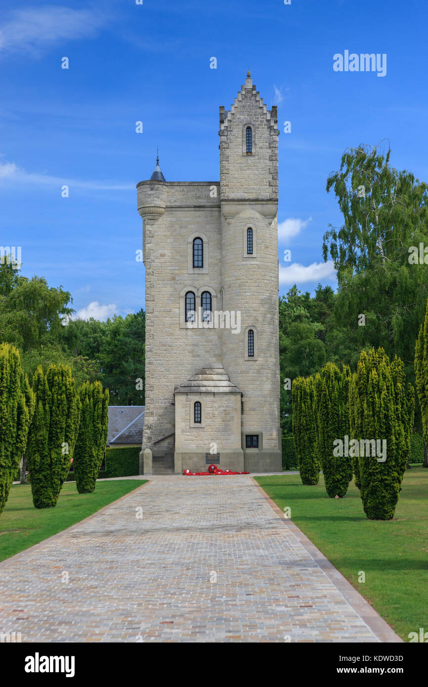 Ulster Turm Gedenkstätte Thiepval Albert Peronne Somme Hauts-de-France Frankreich Stockfoto