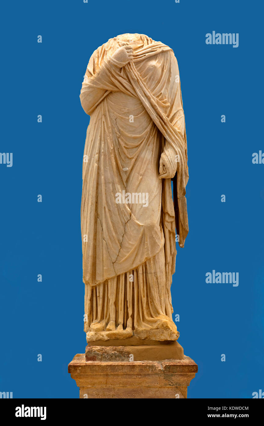 Statue von servilia (1. Jahrhundert v. Chr.), Nekropole von Carmona, Provinz Sevilla, Andalusien, Spanien, Europa Stockfoto