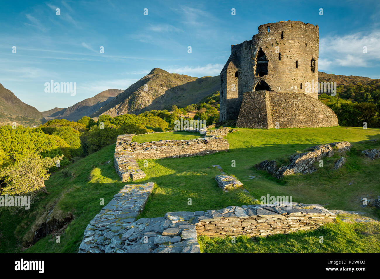 Dolbadarn Schloss, Snowdonia, Llanberis, Gwynedd, Wales, Großbritannien Stockfoto