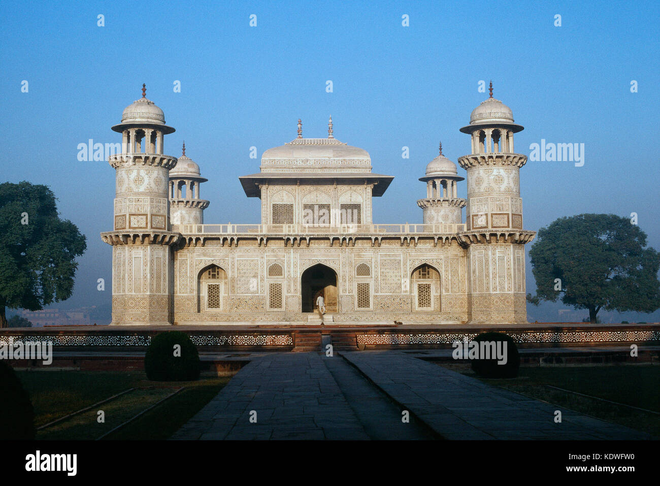 Indien. Agra. Itimad-ud-Daula. Mirza Gyas Beg Mausoleum. Stockfoto