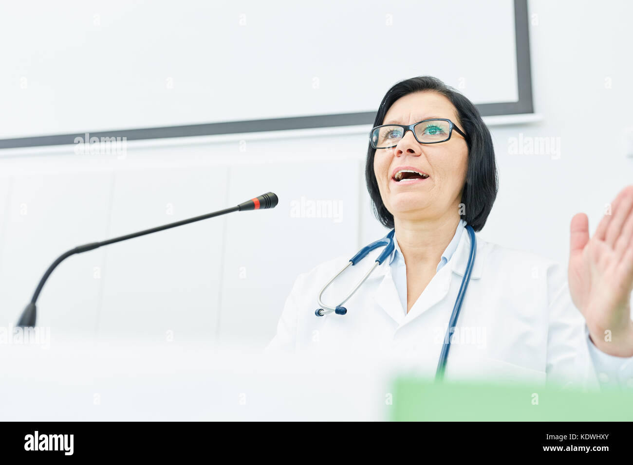 Die Frau als Dozent in der Medizin Vortrag an der Universität Halle Stockfoto