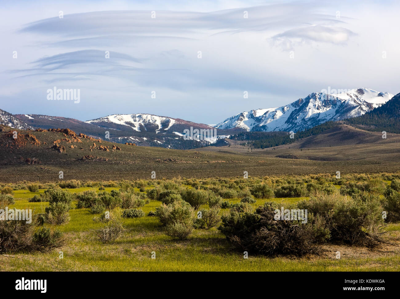 Östlichen Sierra Mountains, Kalifornien Stockfoto