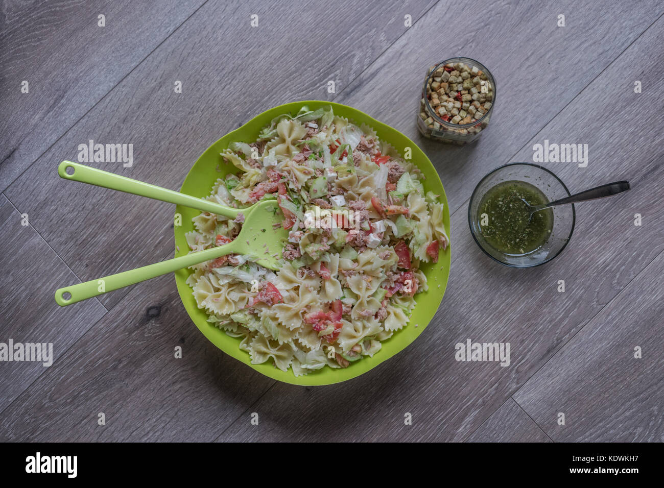 Pasta Salat gesundes Essen Stockfoto