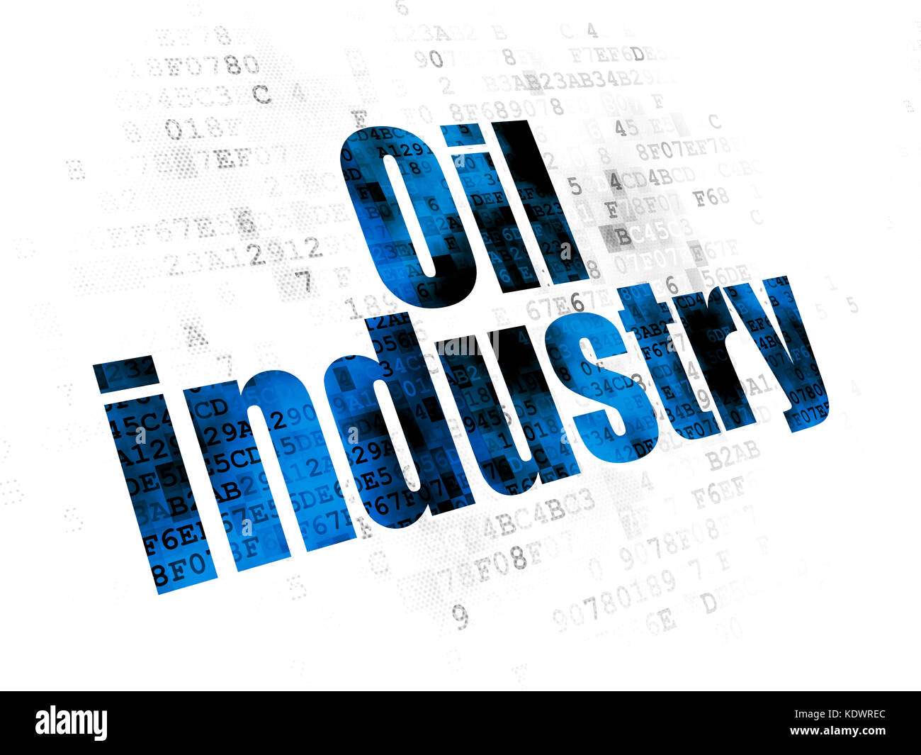Manufacuring Konzept: Ölindustrie über digitale Hintergrund Stockfoto