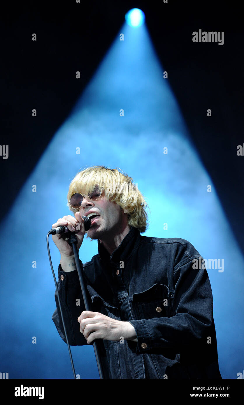 Emirate Old Trafford, Manchester. Konzert der courteeners, Scharlatane, Blüten und Kohl. Bild von Paul Heyes, Samstag, 27., 2017. Stockfoto