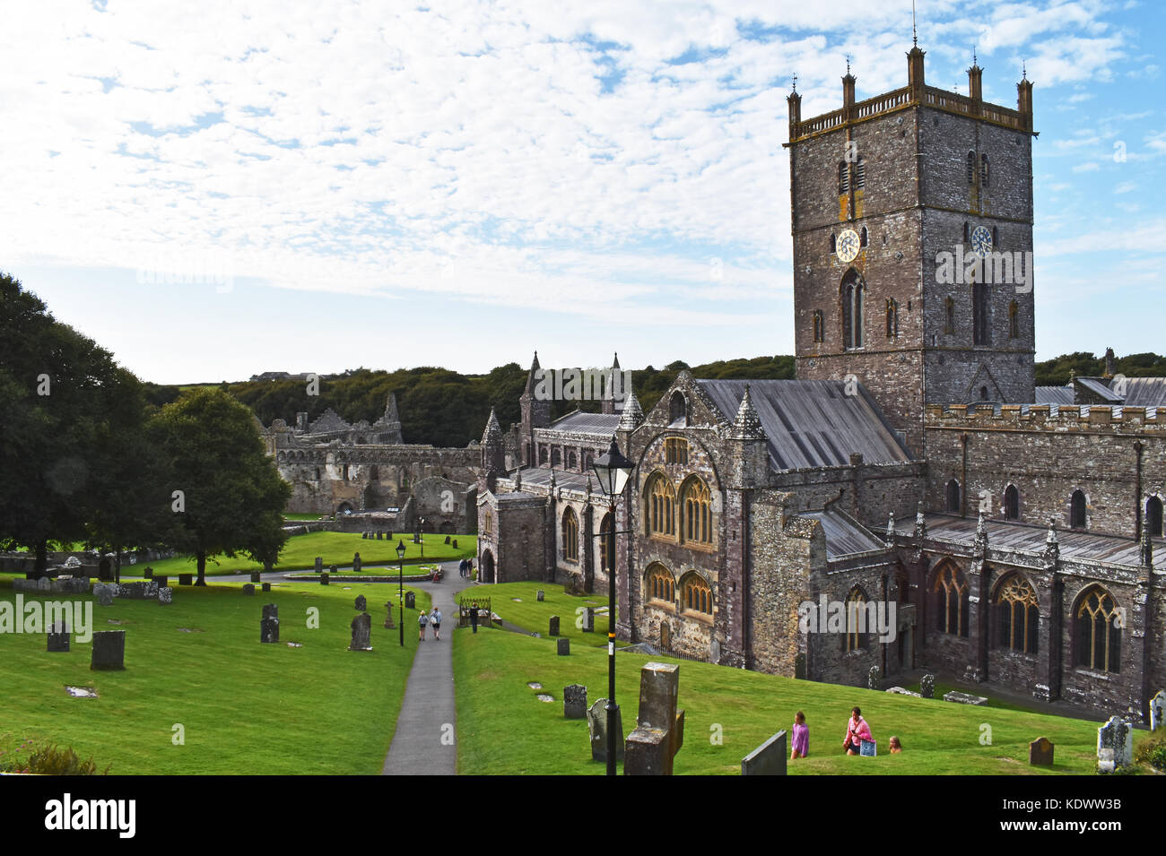 St David's Cathedral, Wales, Großbritannien Stockfoto