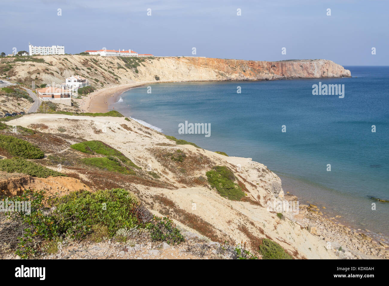 Mareta Beach in Sagres, Algarve, Portugal Stockfoto