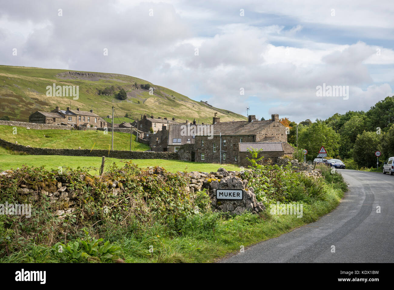 Das Dorf muker in swaledale, Yorkshire Dales, England. Stockfoto