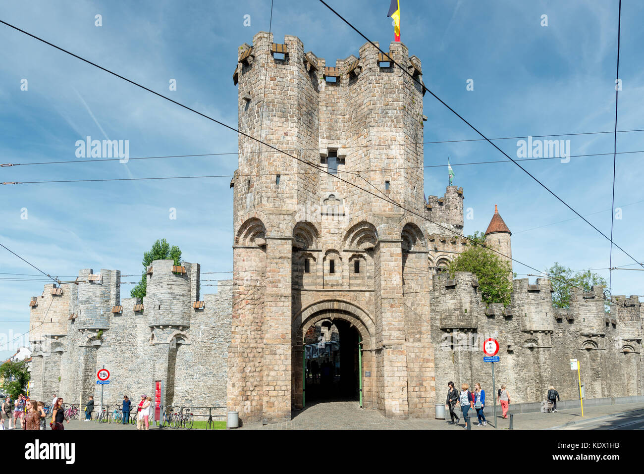 Schloss der Grafen von Flandern, Belgien Gent, Flandern. Stockfoto