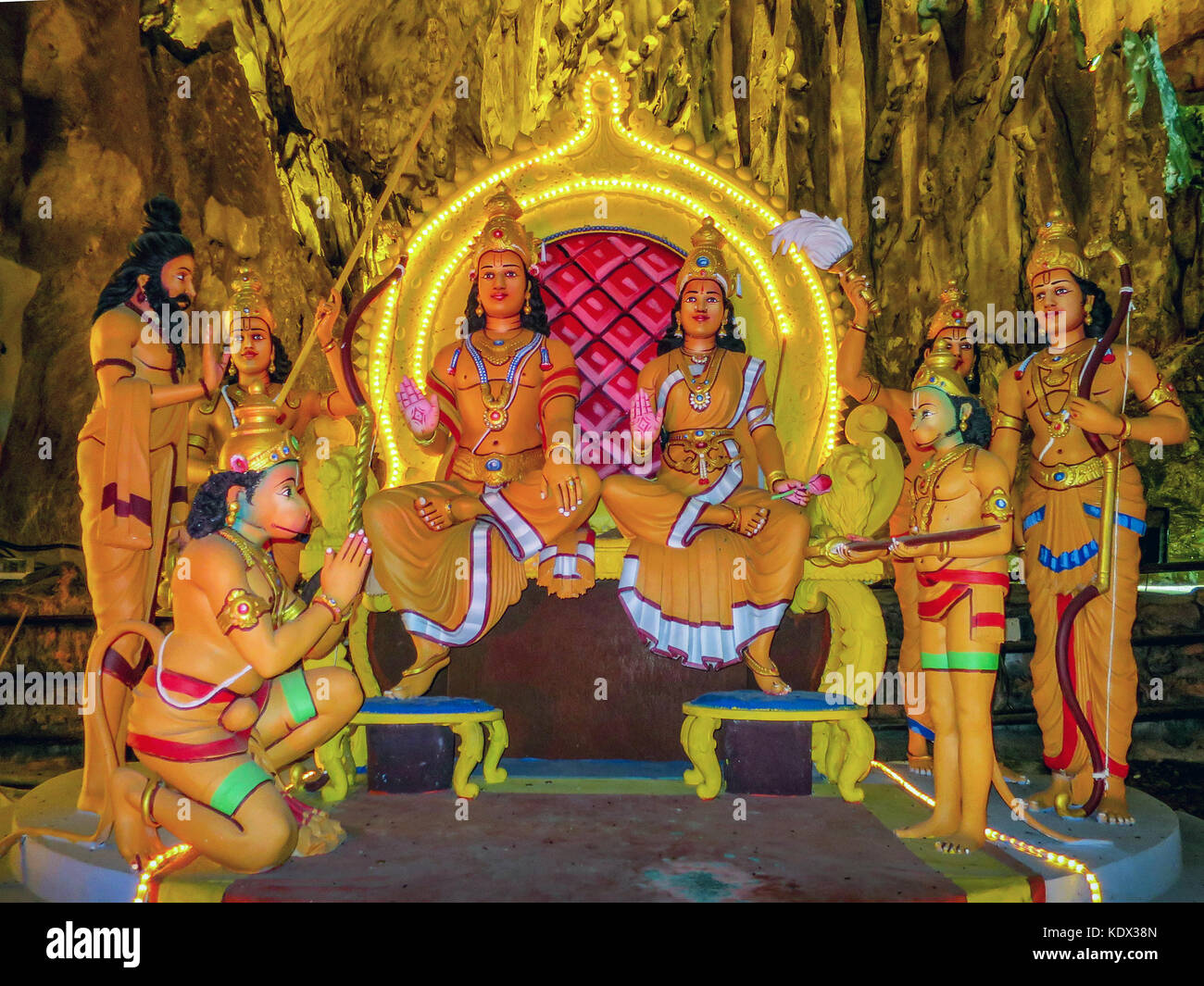 Eine von mehreren Hinduismus religiöse Dioramen innerhalb des Ramayana Höhle am Batu Höhlen außerhalb von Kuala Lumpur, Malaysia. Stockfoto