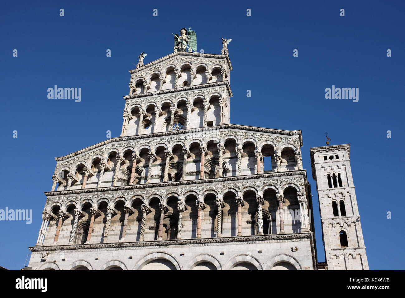 Die Kirche von San Michele Lucca in der Region Toskana in Italien. Stockfoto