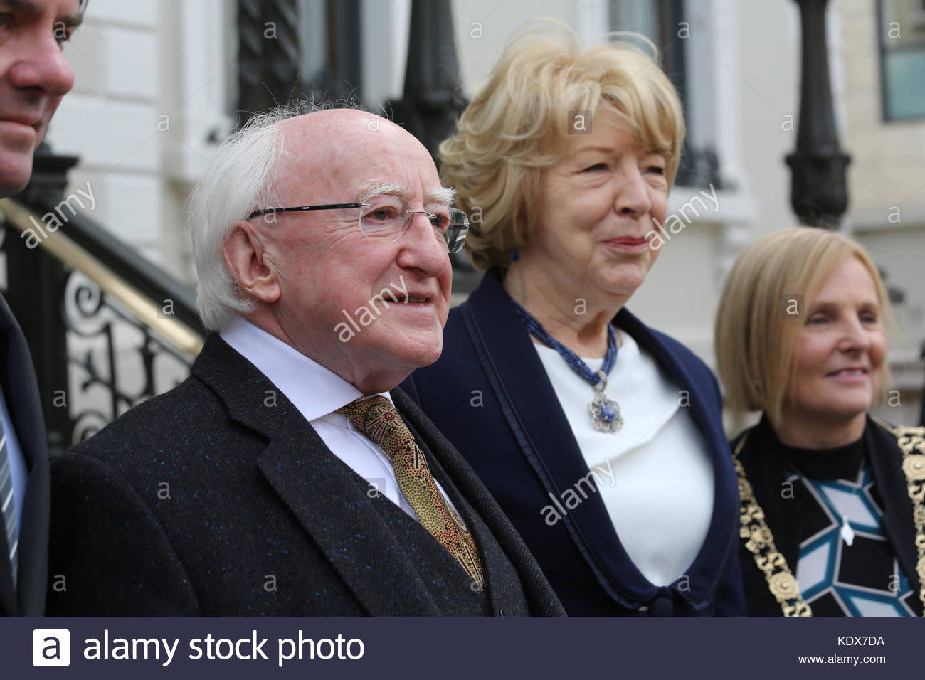 Präsident Michael D. Higgins im Mansion House in Dublin, Irland Stockfoto