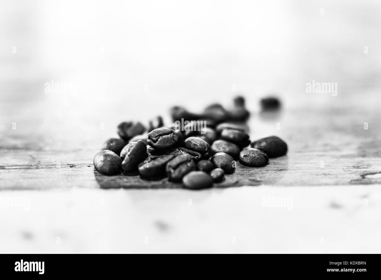 Schöne kolumbianische Kaffeebohnen in einem int er Vereinigten Königreich Stockfoto