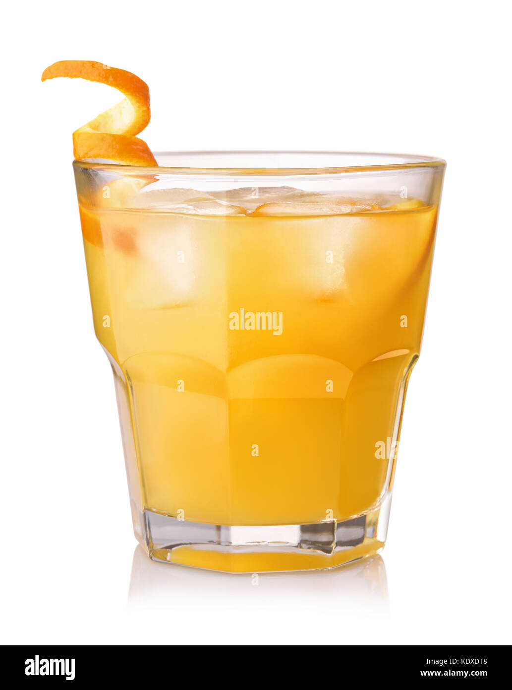 Glas Schraubendreher cocktail isoliert auf weißem Stockfoto