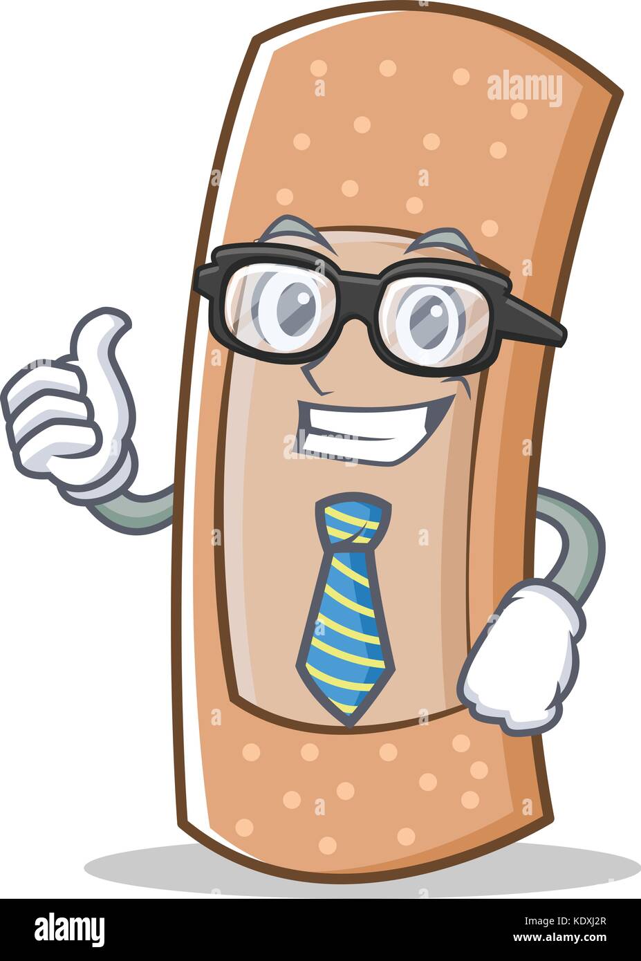 Geschäftsmann Band Aid Charakter Cartoon Stock Vektor