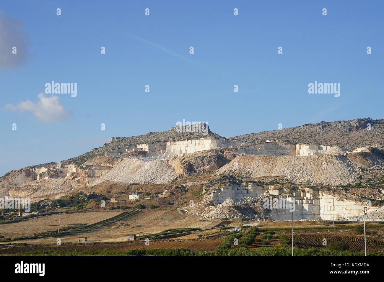 Ein Blick auf die Steinbrüche in der Landschaft in der Nähe von Palermo wird. Aus einer Reihe von Fotos in Sizilien, Italien. foto Datum: Donnerstag, 28. September 2017. p Stockfoto