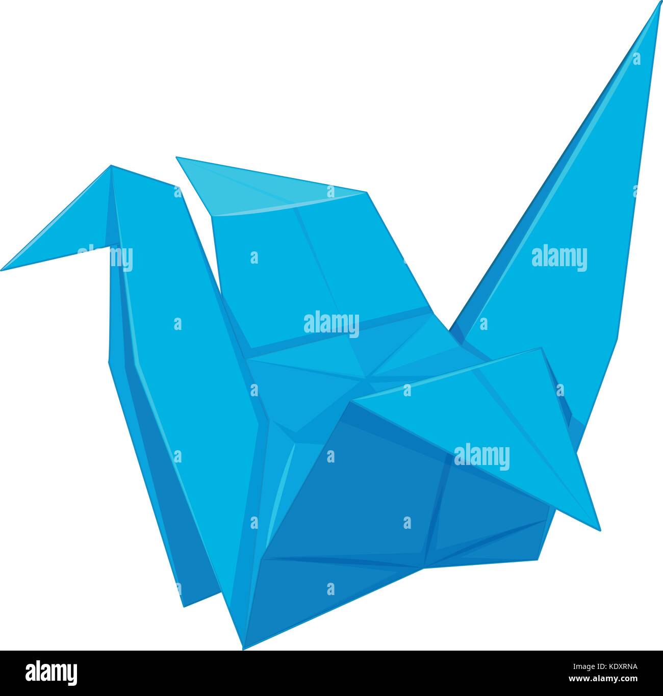 Paper Bird in blauer Farbe Abbildung: Stock Vektor