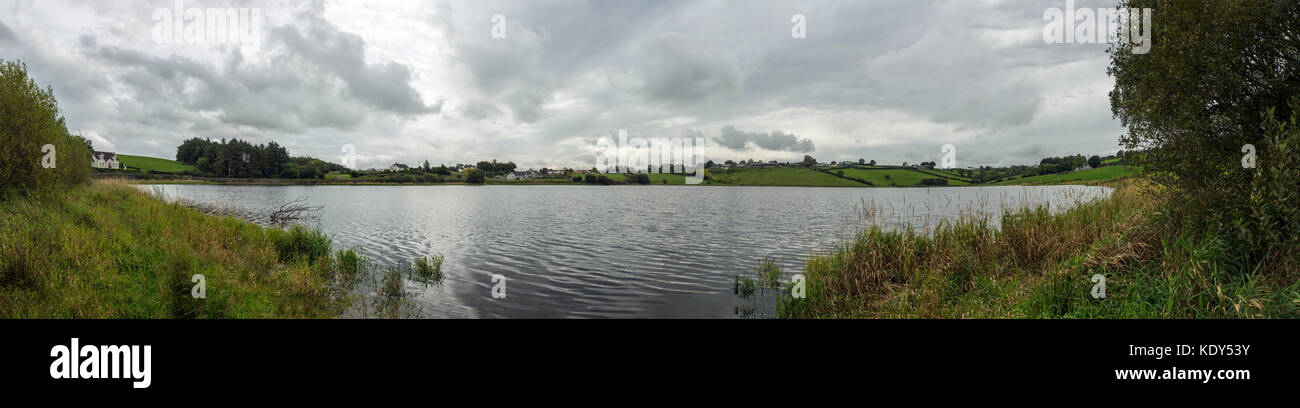 Panorama-aufnahme der Irischen See Stockfoto