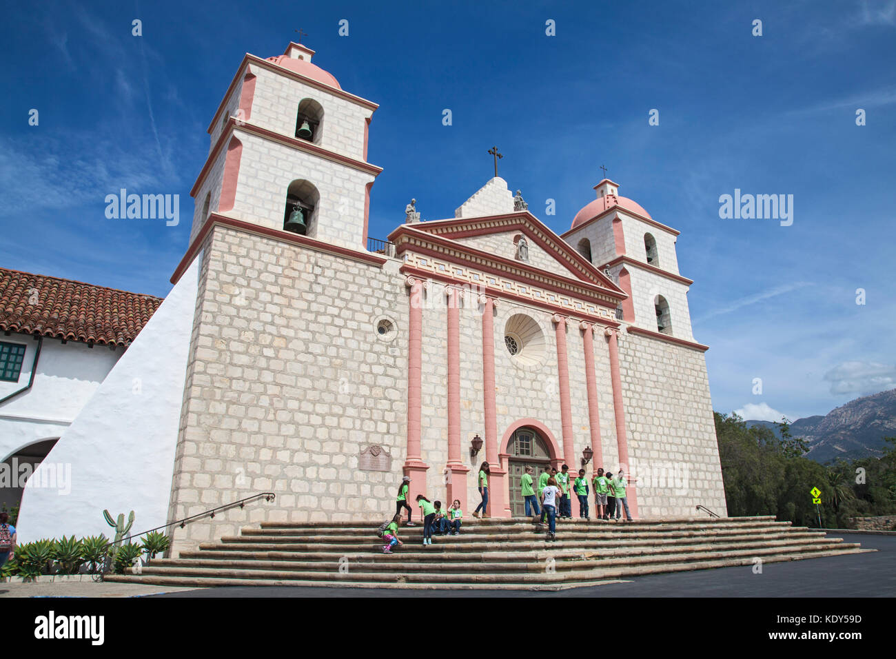 Klasse 4 in Mission Santa Barbara, Santa Barbara, Kalifornien, USA Stockfoto