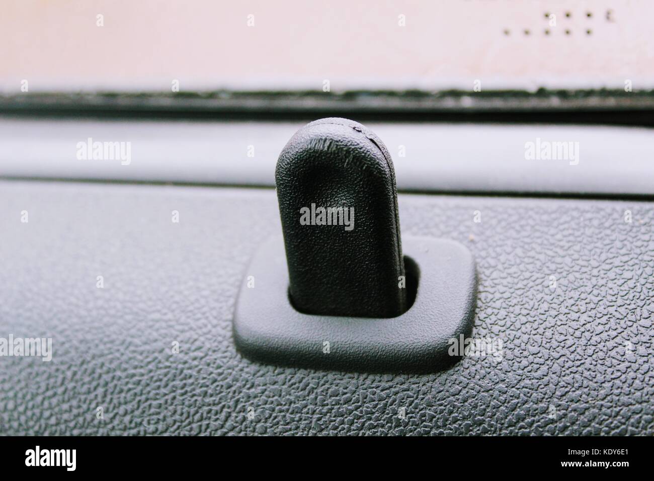 Schwarzes auto Türschloss Nahaufnahme Stockfoto