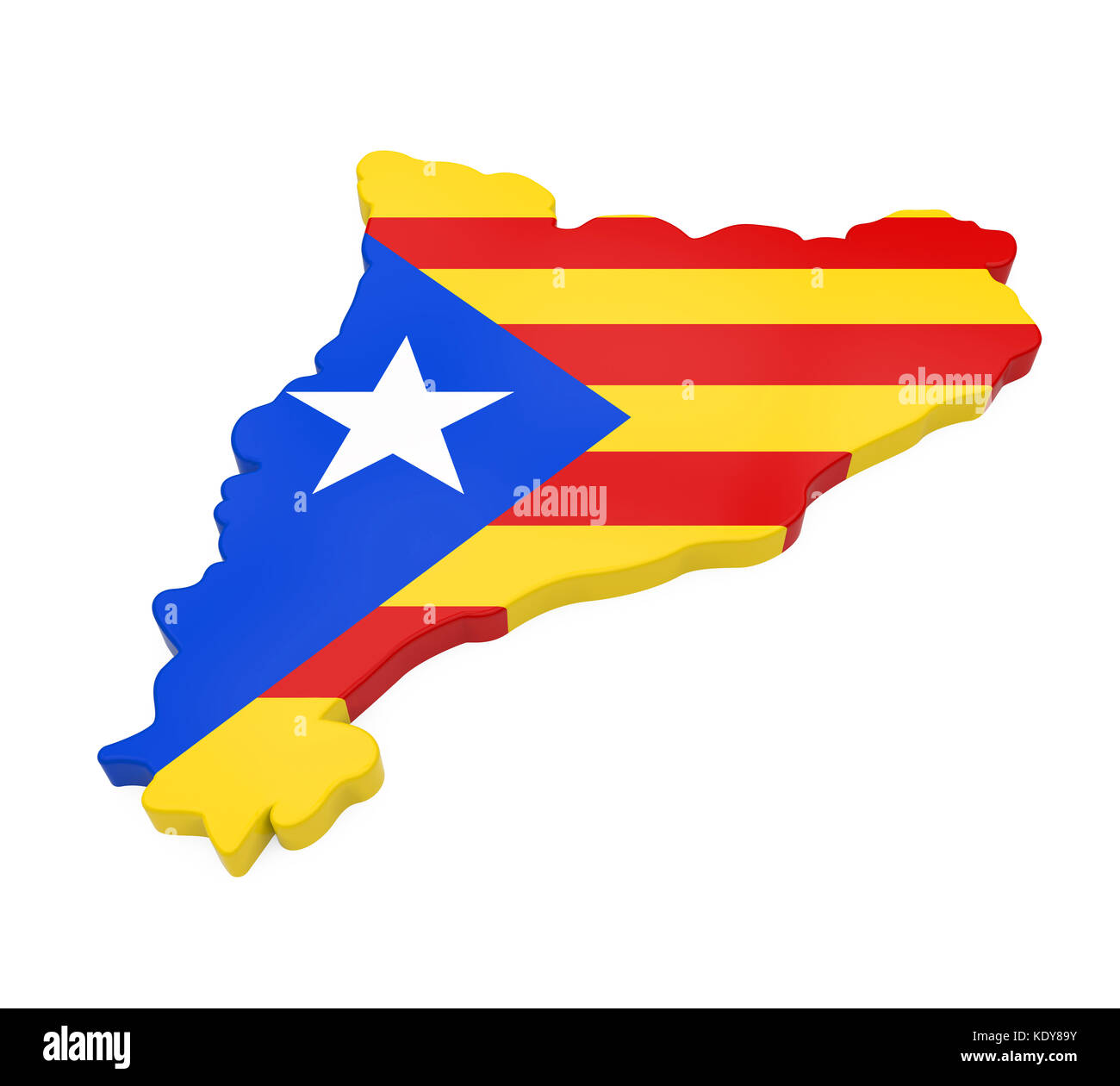 Katalonien Karte isoliert Stockfoto