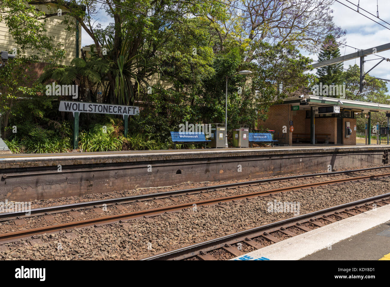 Wollstonecraft Bahnhof, North Shore, Sydney, Australien Stockfoto