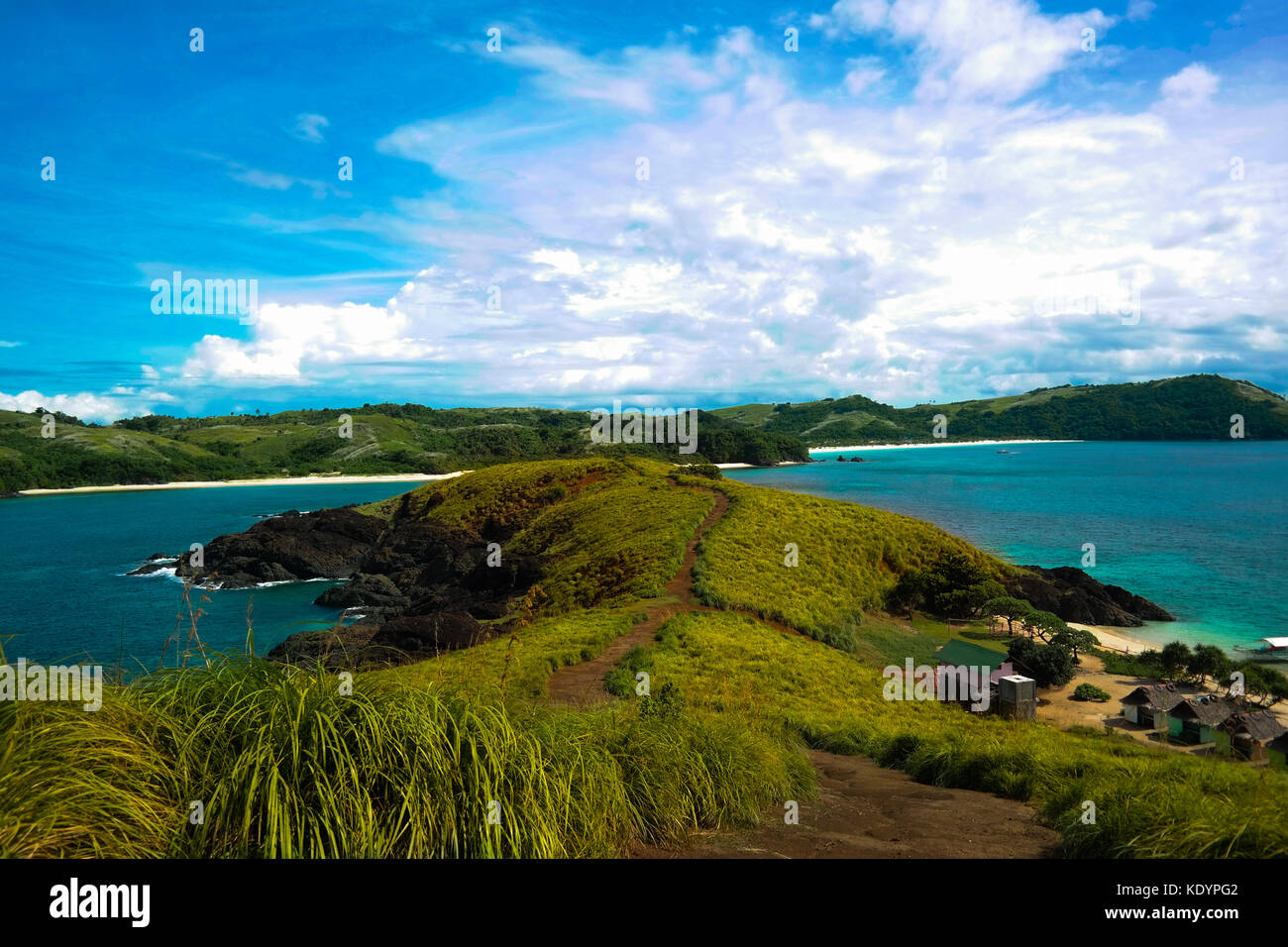 Blick von oben auf balagbag Insel im calaguas Gruppe von Inseln, Philippinen Stockfoto