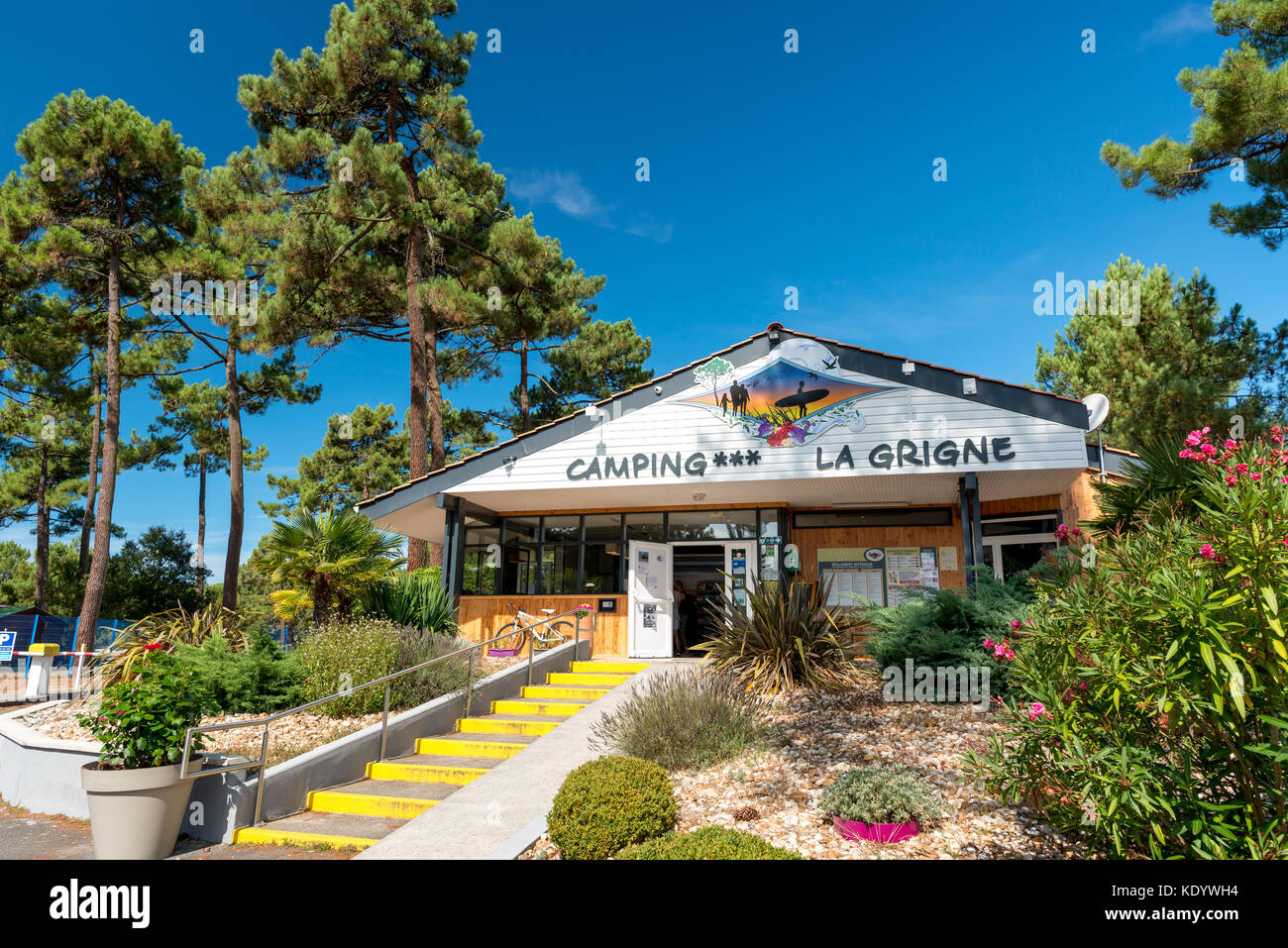Camping *** La grigne, Le Porge, Frankreich Stockfotografie - Alamy