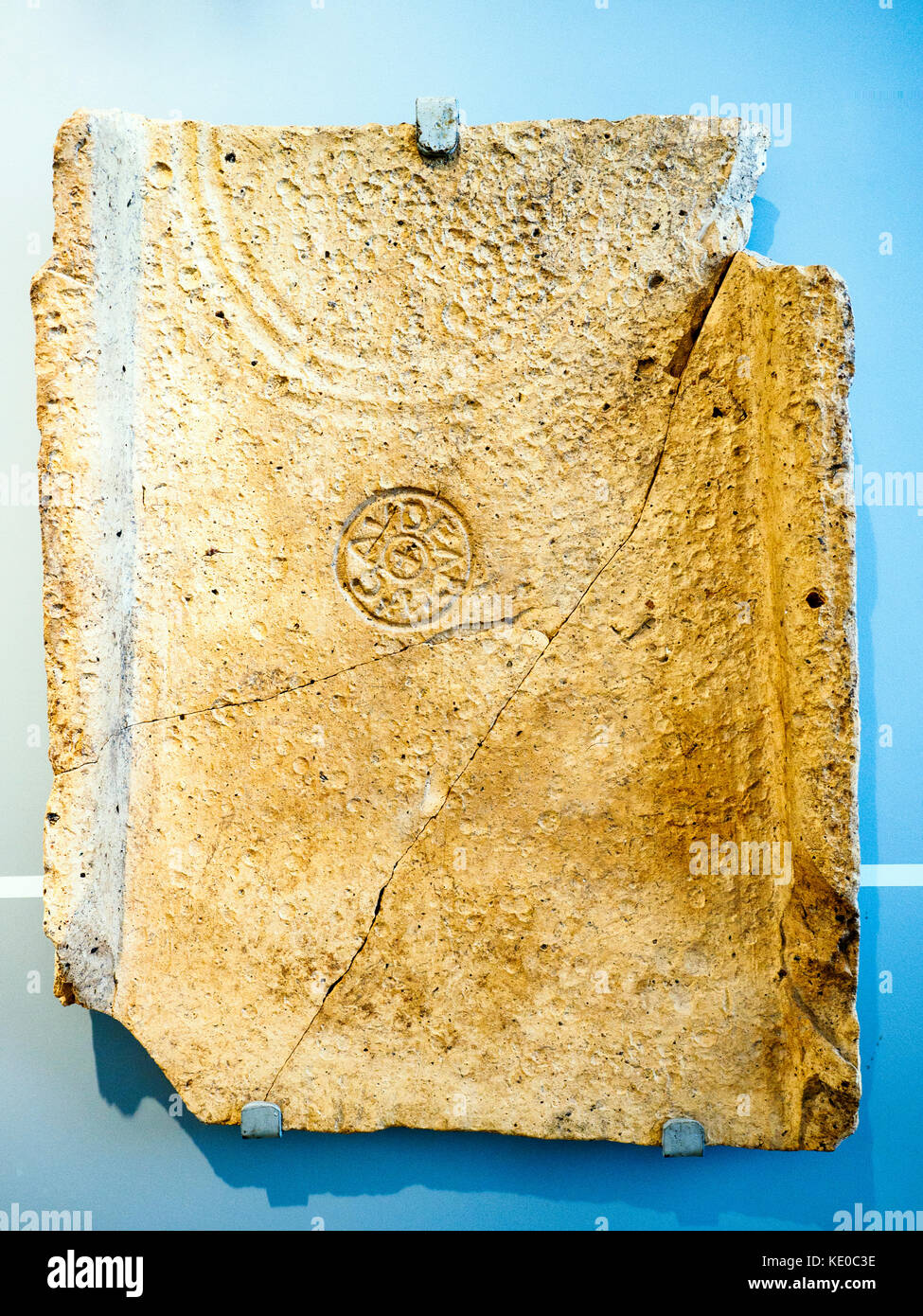 Stempel von bollo di Gaudenzio Gaudenziou - Crypta Balbi (Nationalmuseum von Rom) - Italien Stockfoto