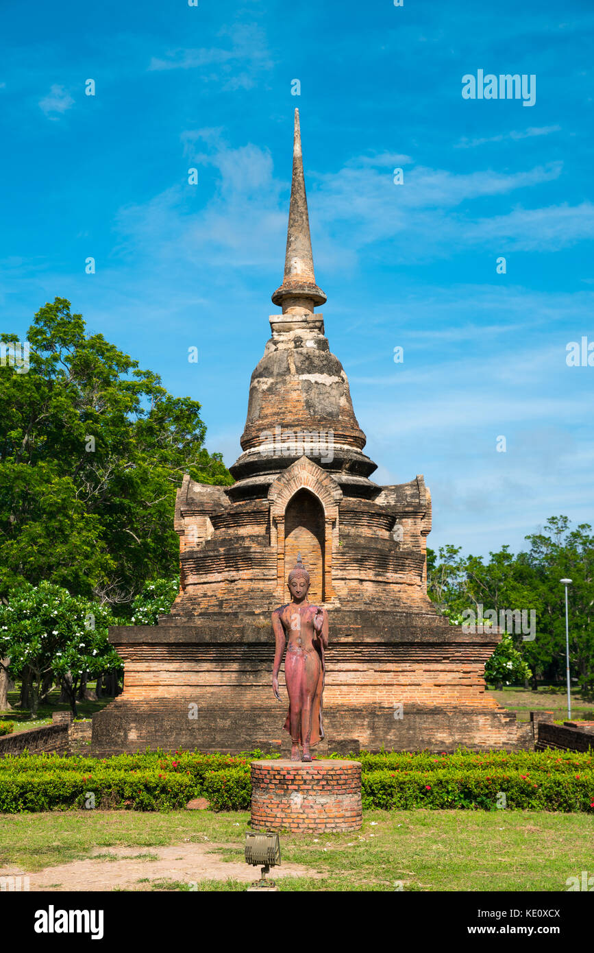 Schöne Tempel Thailand name Sukhothai Historical Park, sa-sri-Tempel während morgen Zeit Stockfoto