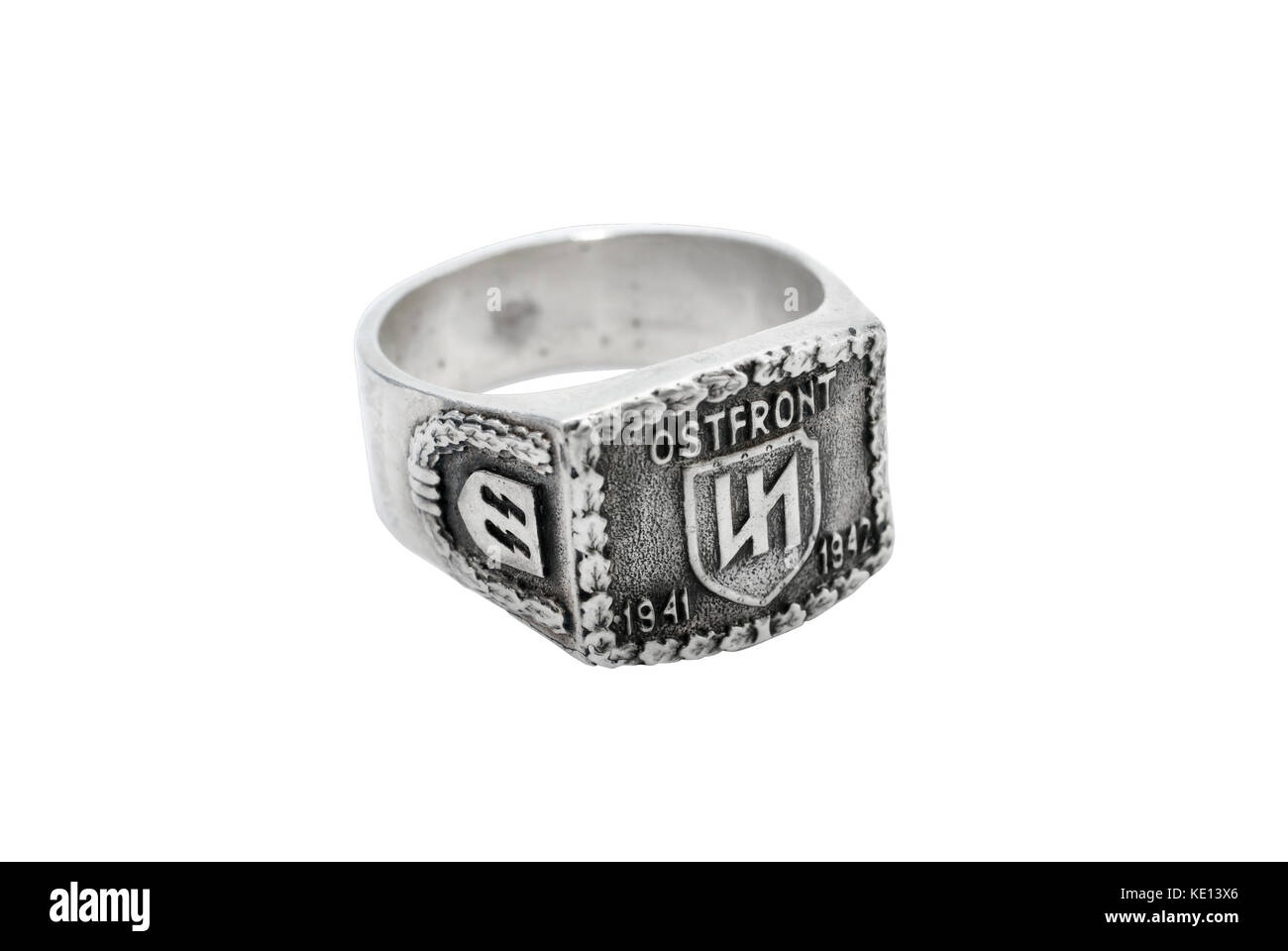 Deutschland im Zweiten Weltkrieg. Der Armeering eines kampftruppenkorps (Waffen-SS - 2 SS - Panzer - Division 'das Reich') für die Kämpfe an der Ostfront (Russland Stockfoto