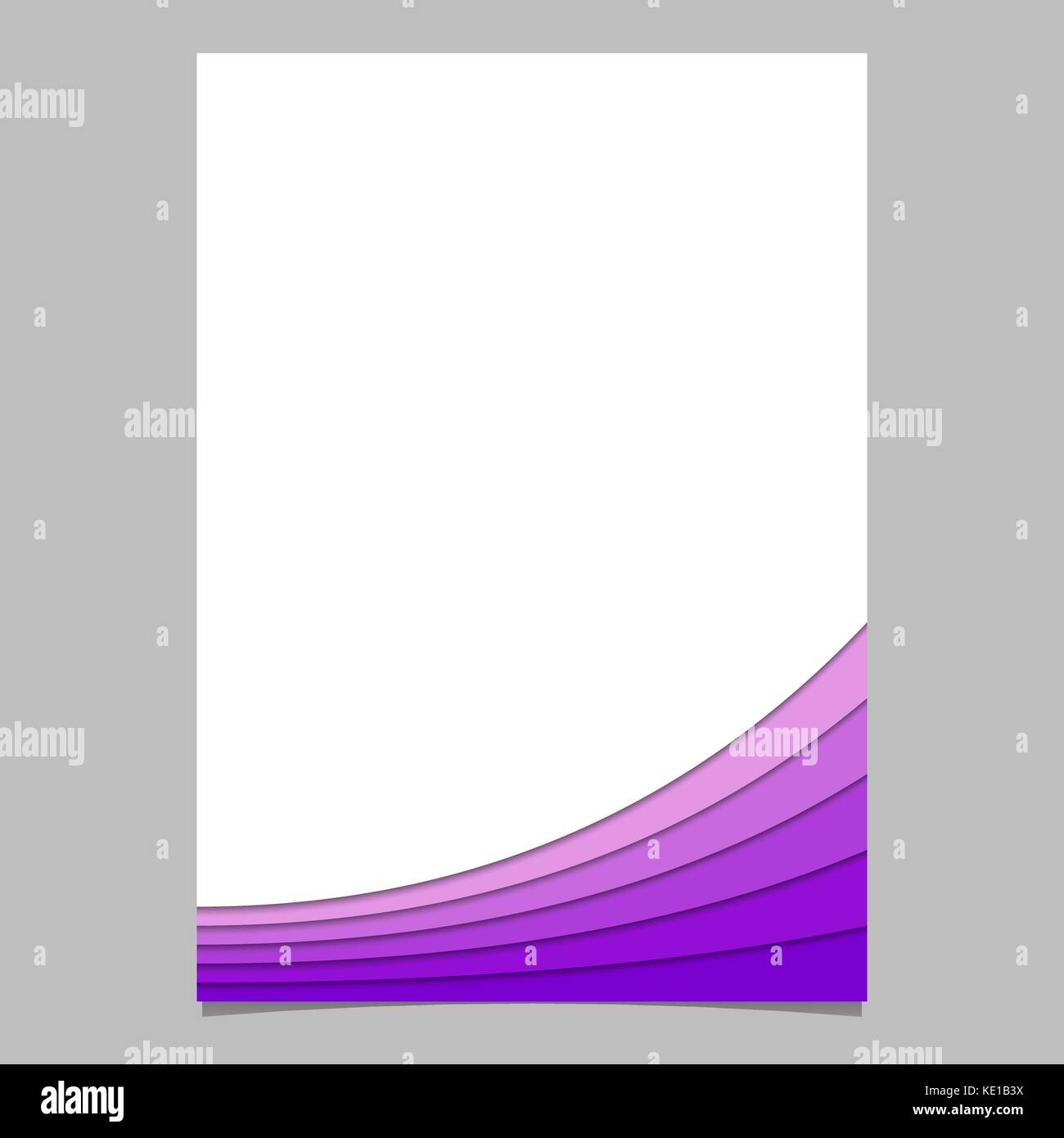 Abstrakte Seite Vorlage von Violett Kurven - Vektor Broschüre grafik design Stock Vektor