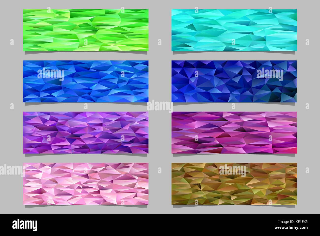 Abstrakte triangle polygon Muster Mosaik banner Vorlage Hintergrund-vektor design elemente aus farbigen Dreiecke Stock Vektor