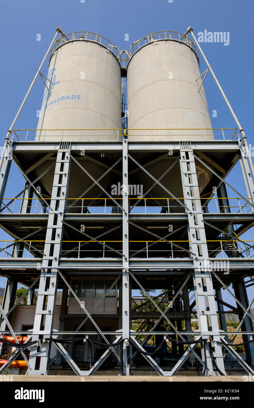 Herstellung von Beton in Pocinho, Portugal Stockfoto