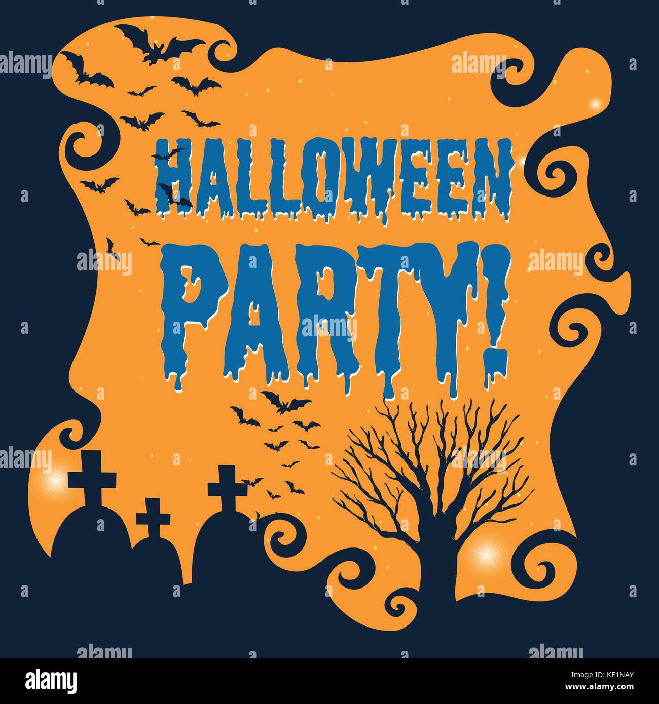 Plakat der halloween party Abbildung Stock Vektor