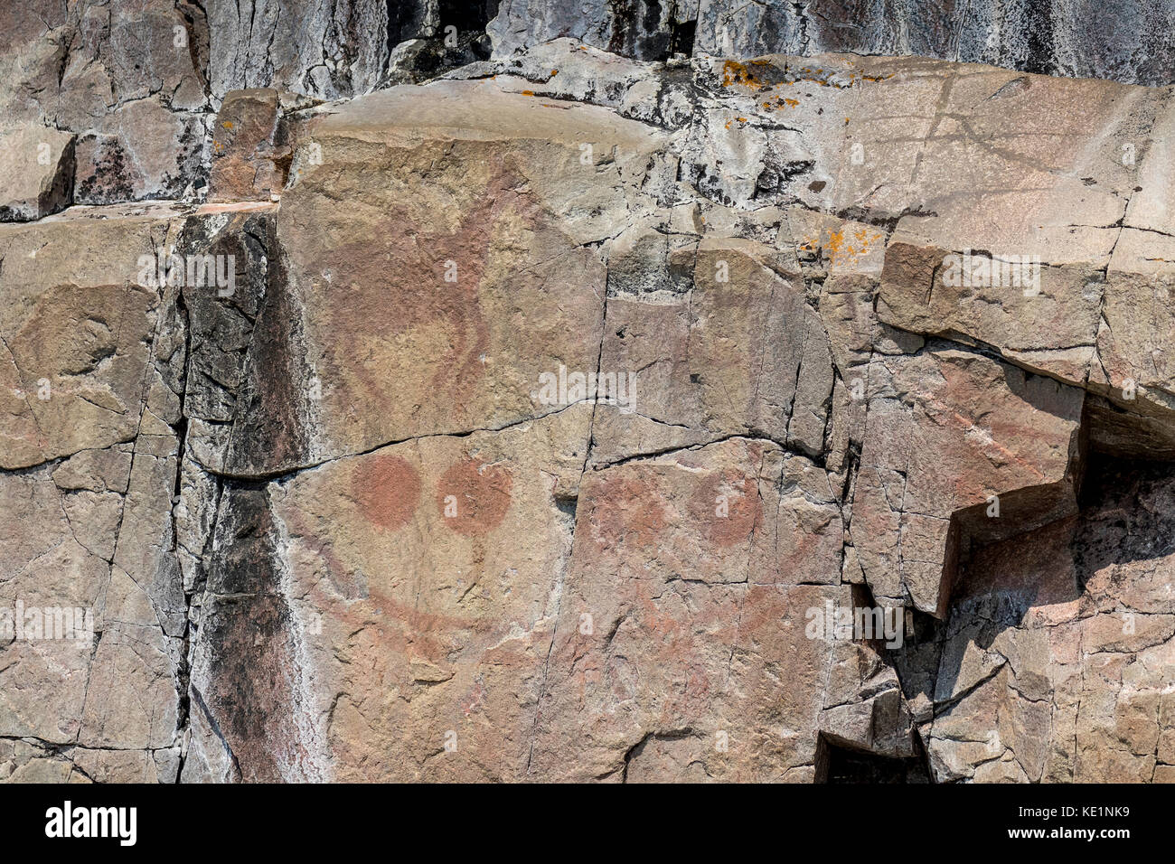 Agawa Rock Pictographs on Agawa Bay im Lake Superior Provincial Park