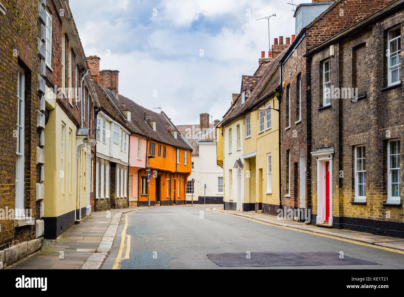 Alte Häuser im historischen Teil des King's Lynn, Norfolk, Großbritannien. Stockfoto