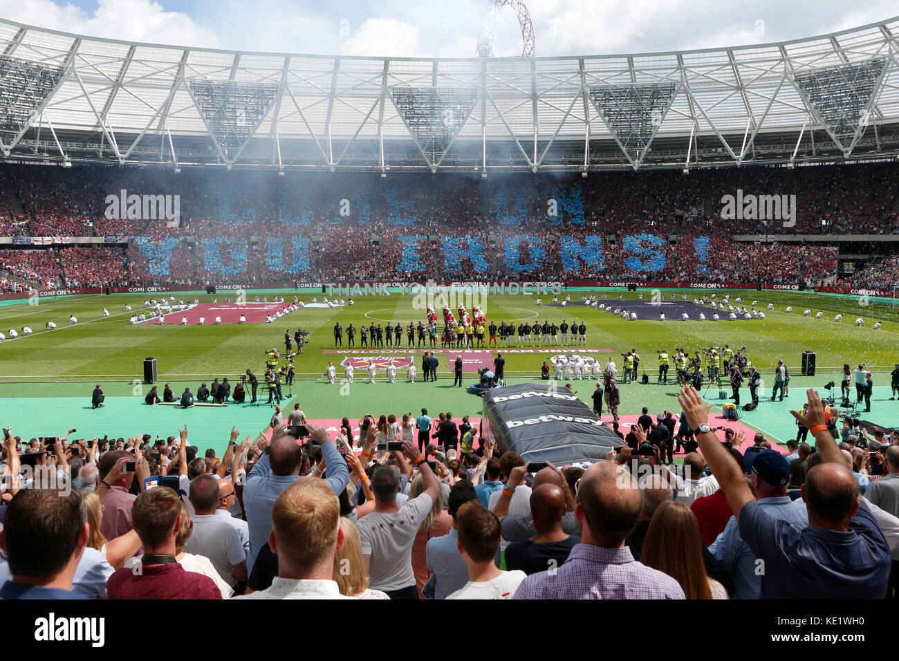 7. August 2016. Allgemeine Ansichten des London Stadium, die Heimat von West Ham United Football Club bei der Eröffnung des Stadions Übereinstimmung zwischen West Ham Un Stockfoto