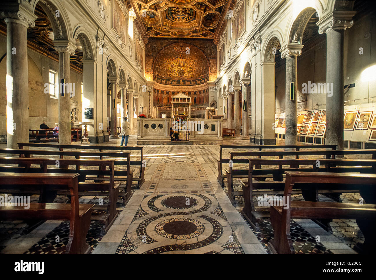 Italien Lazio Rom San Clemente Basilika Innenausstattung Stockfoto