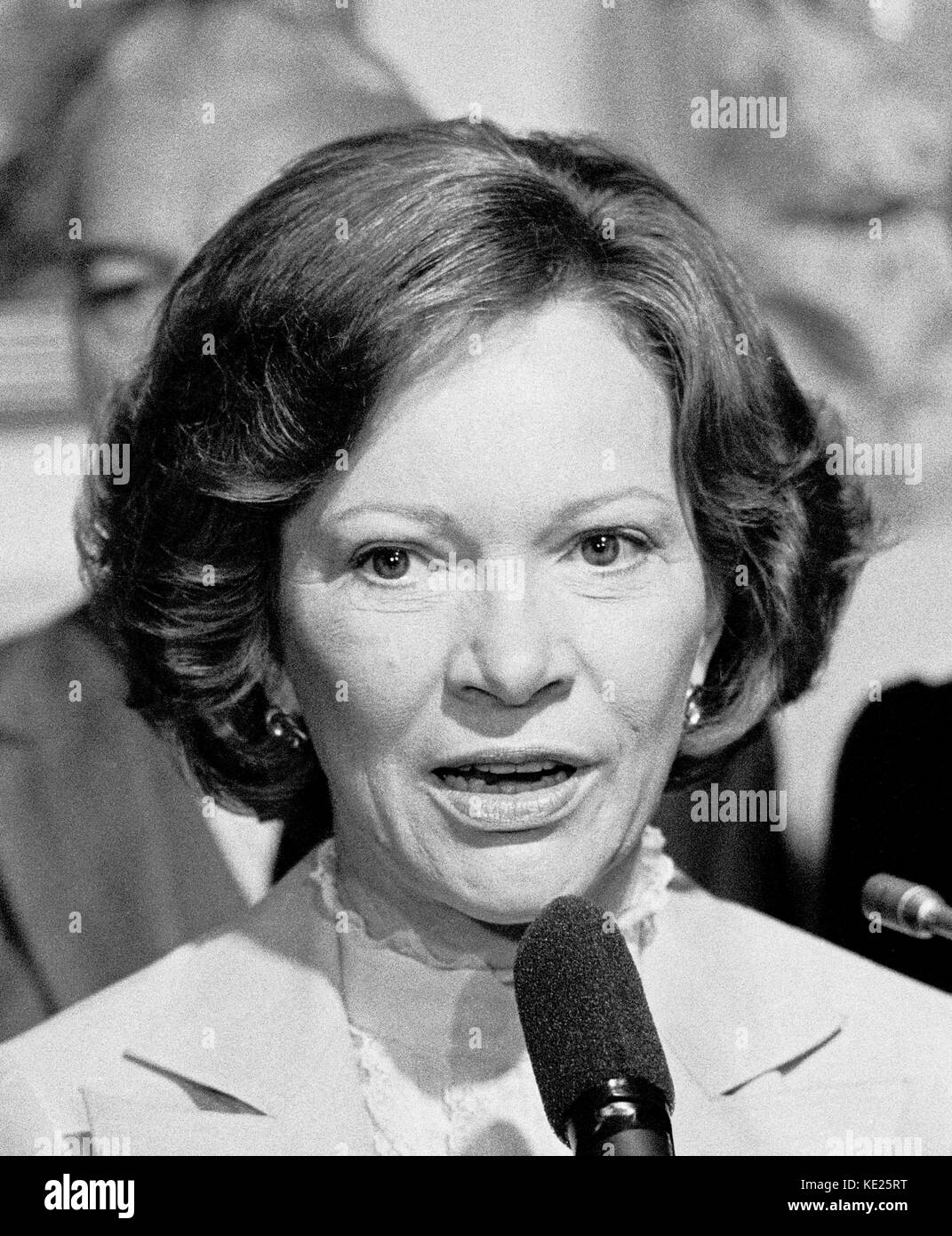 Rosalynn Carter, Ehefrau von Präsident Jimmy Carter, den Besuch in San Francisco, Kalifornien Stockfoto