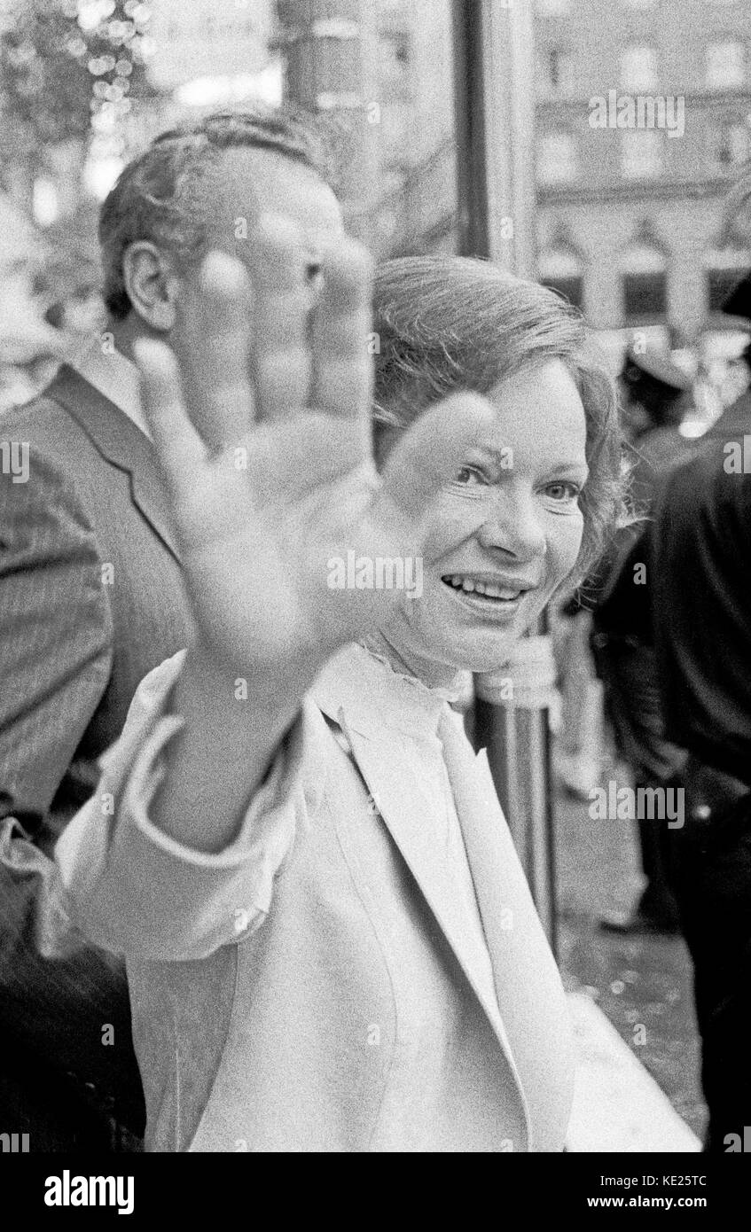 Rosalynn Carter, Ehefrau von Präsident Jimmy Carter, den Besuch in San Francisco, Kalifornien Stockfoto