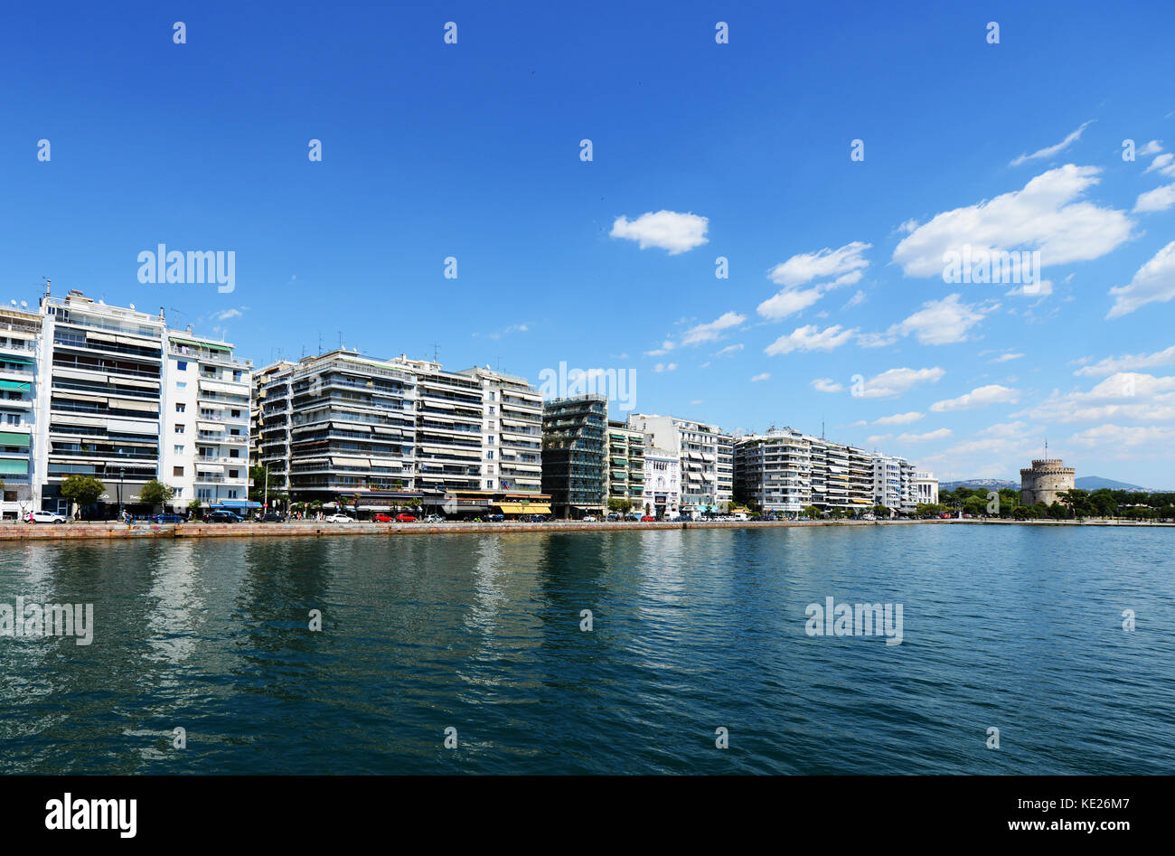 Hafen von Thessaloniki. Stockfoto