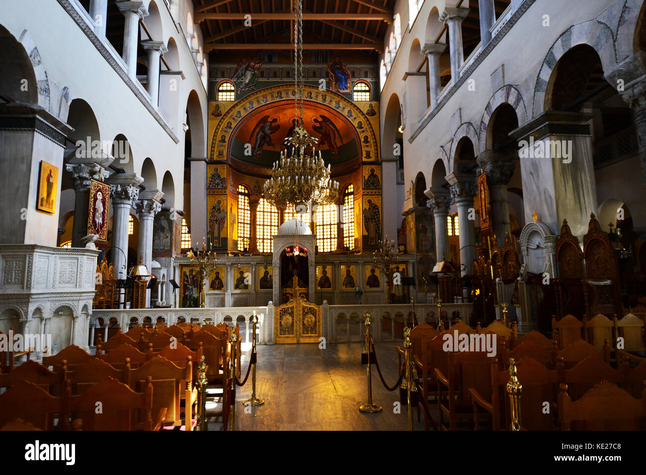 Die Kirche des Hl. Demetrius in Thessaloniki, Griechenland. Stockfoto