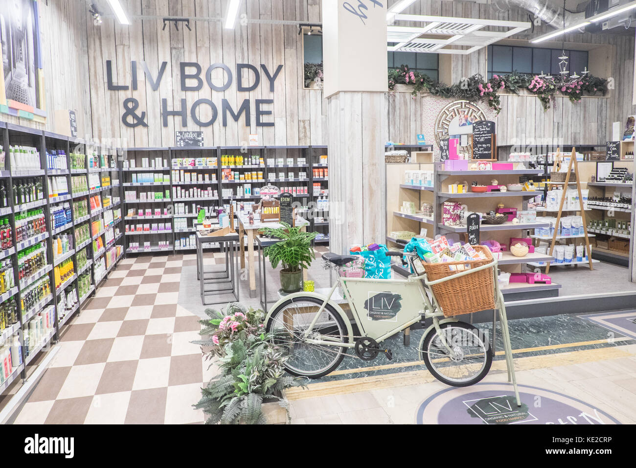 Liv, Bio, Lebensmittel, Supermarkt, Feinkost, Cafe, Bold Street, Verkauf, vegan, Vegetarisch, Essen, Liverpool, Stadt, Merseyside, England, Großbritannien, England, GB, UK, Großbritannien, Europa, Stockfoto