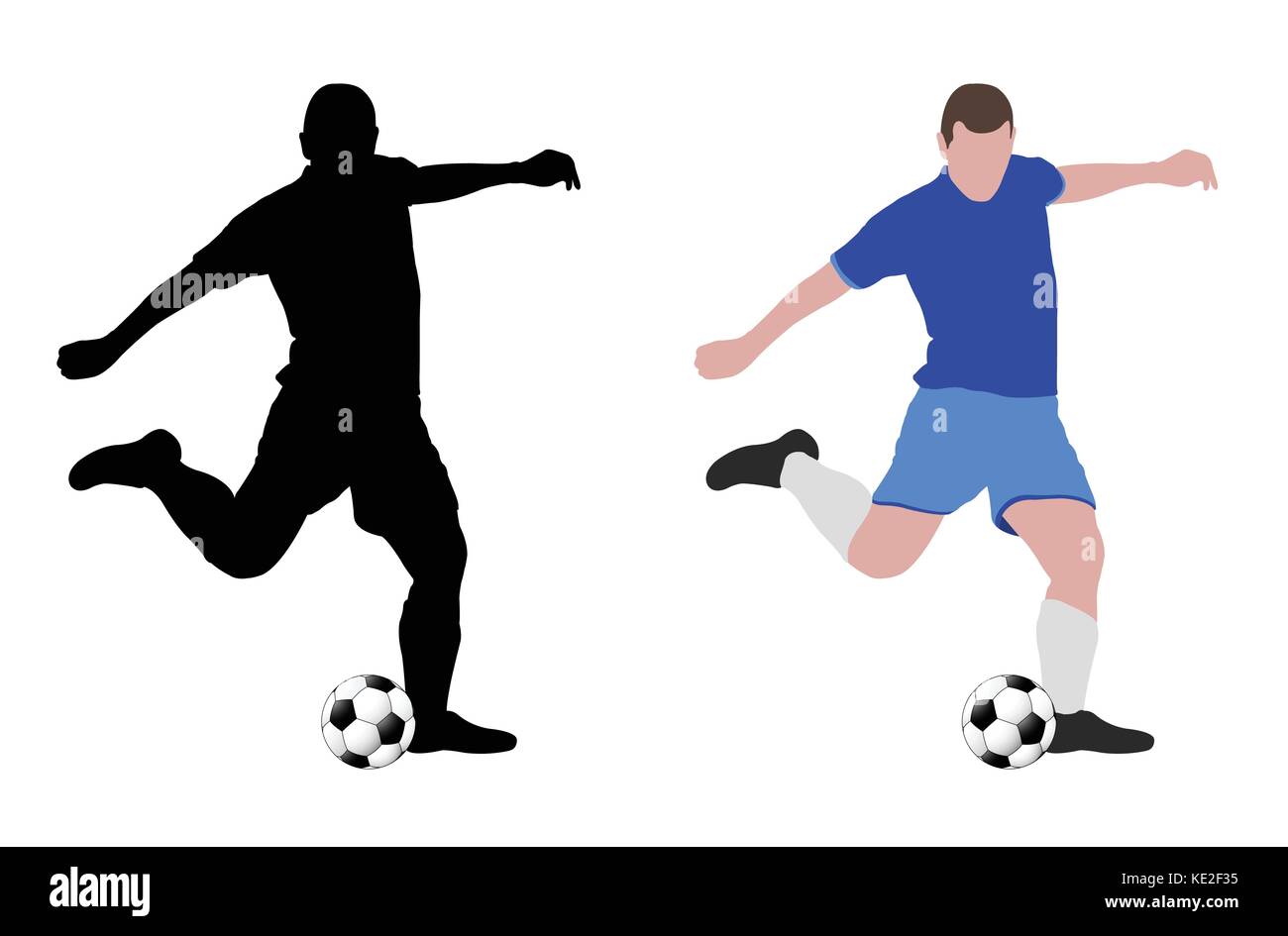 Fußball-Spieler-Vector Illustration Stock Vektor