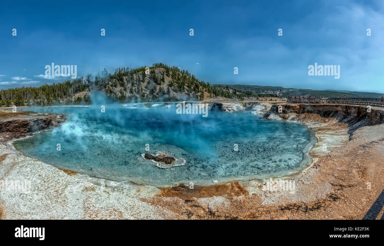 August 22, 2017 - Excelsior geyser Krater im Yellowstone National Park Stockfoto