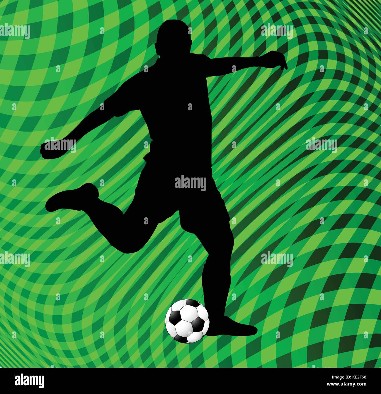 Soccer Player auf abstrakten Hintergrund-Vektor Stock Vektor