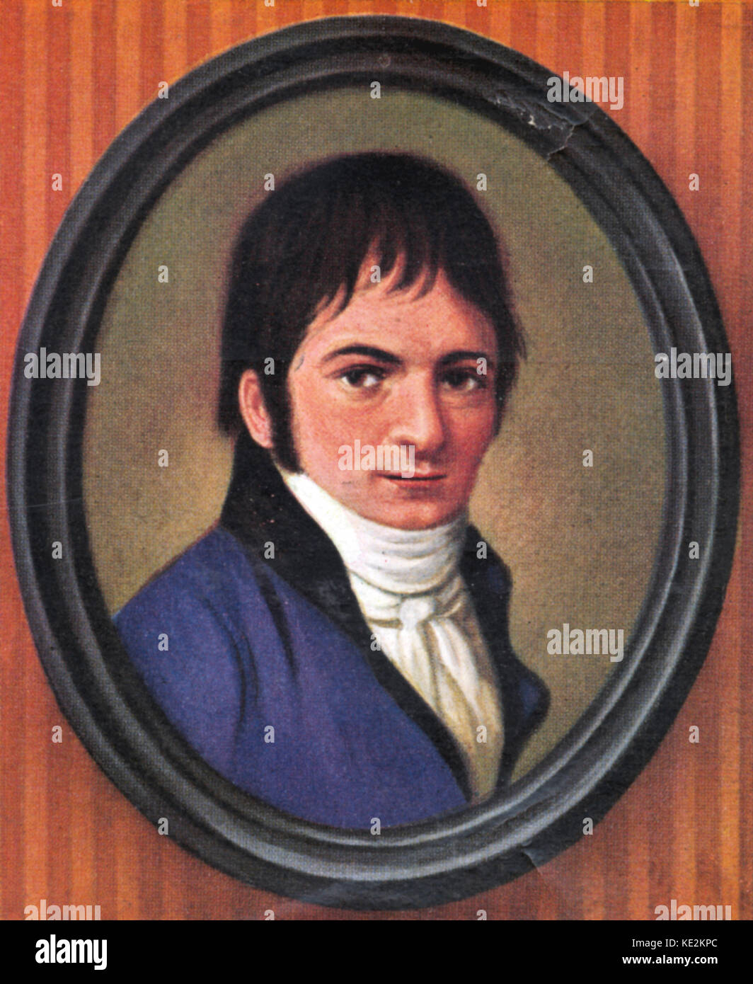 Ludwig van Beethoven. Porträt des deutschen Komponisten. Nach einer Miniatur von Christian Hornemann, 1802. 16. Dezember 1770 - vom 26. März 1827 Stockfoto